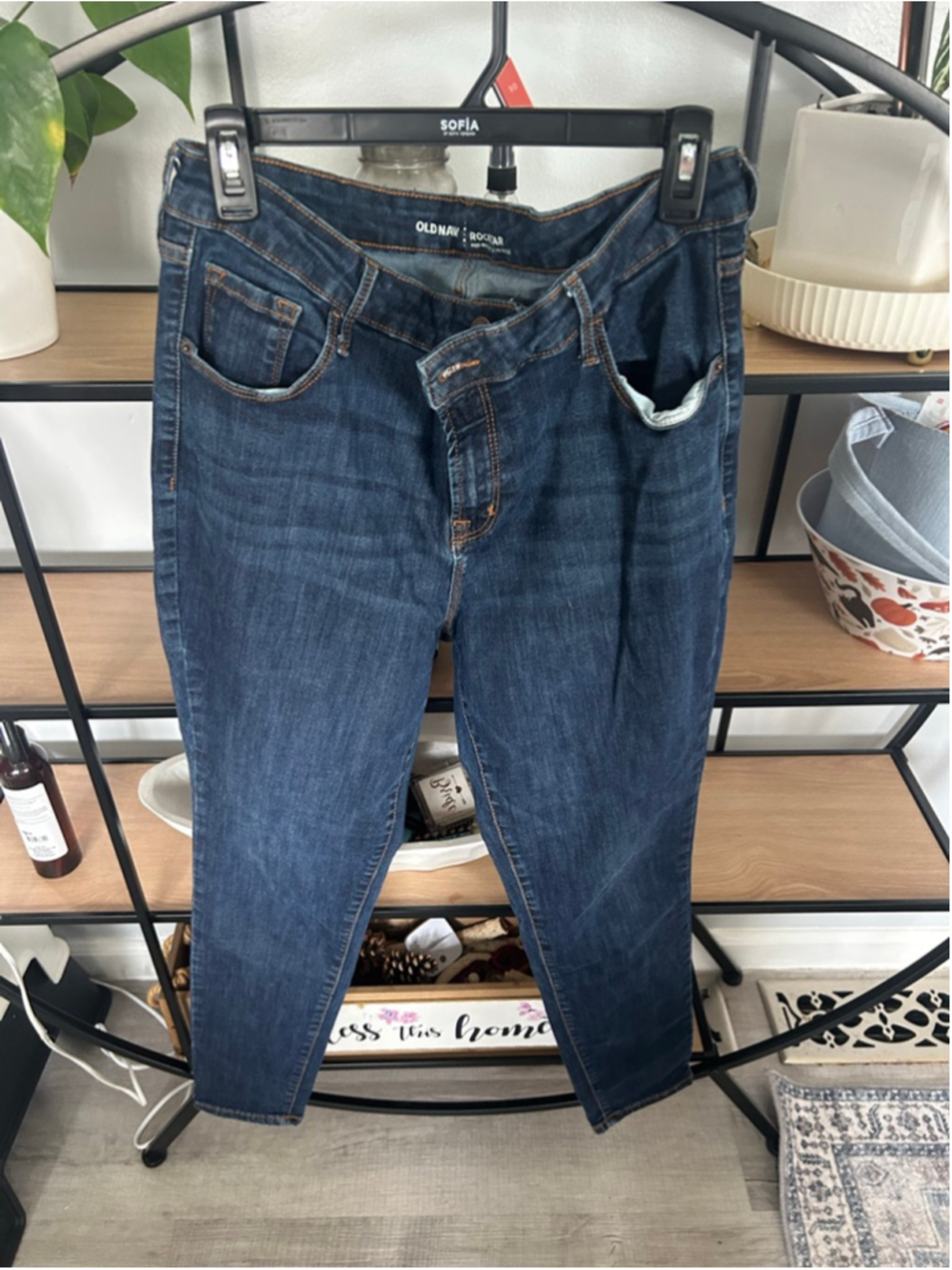 Women's Old Navy Rockstar Plus Size 16 Blue Skinny Jeans